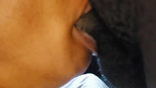 Nerd Glasses Ebony Deepthroat Blowjob BBC GIF