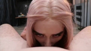 Teen Petite NSFW Eye Contact Deepthroat Blowjob Alt 19 Years Old GIF