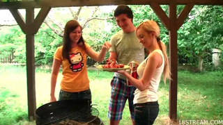 Couple fucks at the barbecue