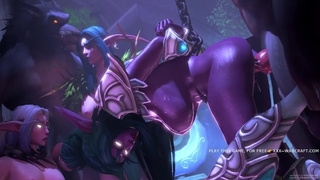 World Of Warcraft Night Elf Tyrande 3d Creature Fuck With Sound