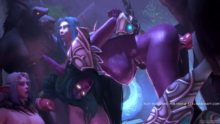 World Of Warcraft Night Elf Tyrande 3d Creature Fuck With Sound