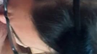 Submissive Kitten Deepthroat Cock Worship Cock Brunette Blowjob Balls Sucking GIF