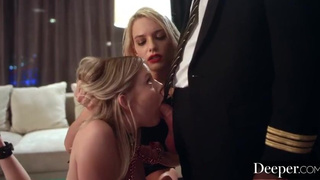 Mia Malkova Kenna James Deepthroat GIF