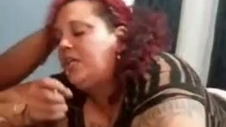 Gagging Deepthroat BBW BBC GIF