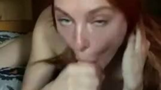 Redhead OnlyFans Homemade Deepthroat Cum Swallow GIF