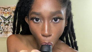 Ebony Deepthroat Blowjob GIF