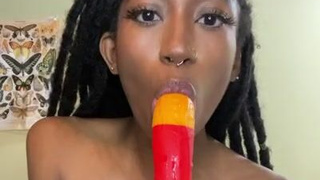 Ebony Deepthroat Blowjob GIF