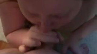 Eye Contact Deepthroat Blowjob BBW Amateur GIF