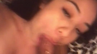 Sloppy Pornstar Petite OnlyFans Monster Cock Model Homemade Gagging Deepthroat Blowjob Asian GIF