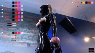 Latex Gagged Fetish Catsuit Bondage Blonde BDSM GIF