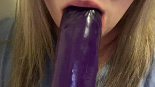 Throat Fuck Spit Huge Dildo Dildo Deepthroat GIF