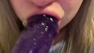 Throat Fuck Spit Huge Dildo Dildo Deepthroat GIF