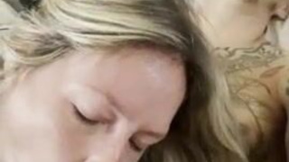 ThroatPie Throat Fuck Sloppy POV Deepthroat Cock Close Up Blowjob Blonde GIF