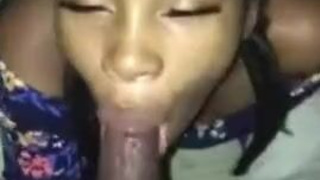 Ebony Couple Ebony Deepthroat Blowjob GIF