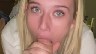 Deepthroat Blowjob Blonde GIF