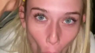 Deepthroat Blowjob Blonde GIF