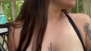 Wet Tattoo Submissive Spit Outdoor Kitten Erect Nipples Deepthroat Cute Brunette Blowjob Babe GIF