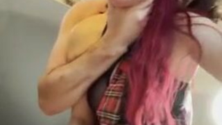 Schoolgirl Redhead Real Couple Pigtails Pain Hardcore Gagged Forced Face Slapping Couple Choking BDSM Anal Amateur GIF