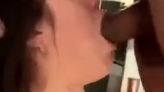 Sloppy Face Fuck Deepthroat Brunette Blowjob Big Dick BBC GIF