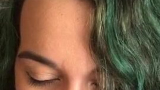 Wife Submissive Spit Orgasm Latina Handjob Goth Deepthroat Blowjob GIF