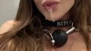 Spit Cum Ball Gagged GIF