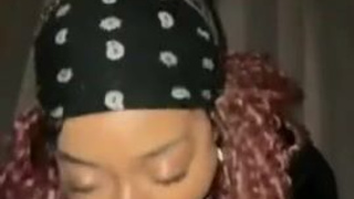 Homemade Ebony Couple Ebony Deepthroat Blowjob BBC African American GIF