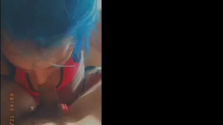 White Girl Sucking Sloppy Lick Green Eyes Girlfriend Face Fuck Eye Contact Deepthroat Boyfriend Blowjob GIF