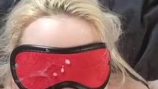 Kinky Facial Cumshot Cum Blindfolded Ball Gagged Amateur GIF