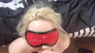 Kinky Facial Cumshot Cum Blindfolded Ball Gagged Amateur GIF