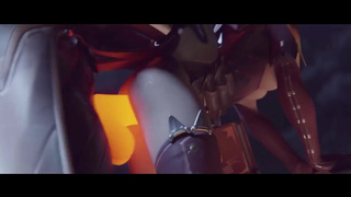 Развратница Mercy ради новых ощущений трахается на кладбище на Хэллоуин