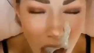 Messy Gagging Forced Face Fuck Deepthroat Caption Blowjob GIF