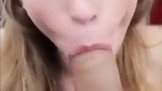 Deepthroat Blowjob Blonde GIF