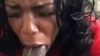 Wet Hardcore Ebony Couple Ebony Deepthroat Blowjob BBC GIF