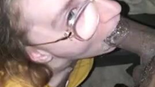 Sloppy Gagging Deepthroat Blowjob BBC GIF