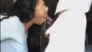 Homemade Ebony Couple Ebony Deepthroat Blowjob BBC African American GIF